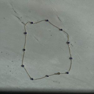 Turkish Gold Evil Eye Necklace Lobster Clasp Chain